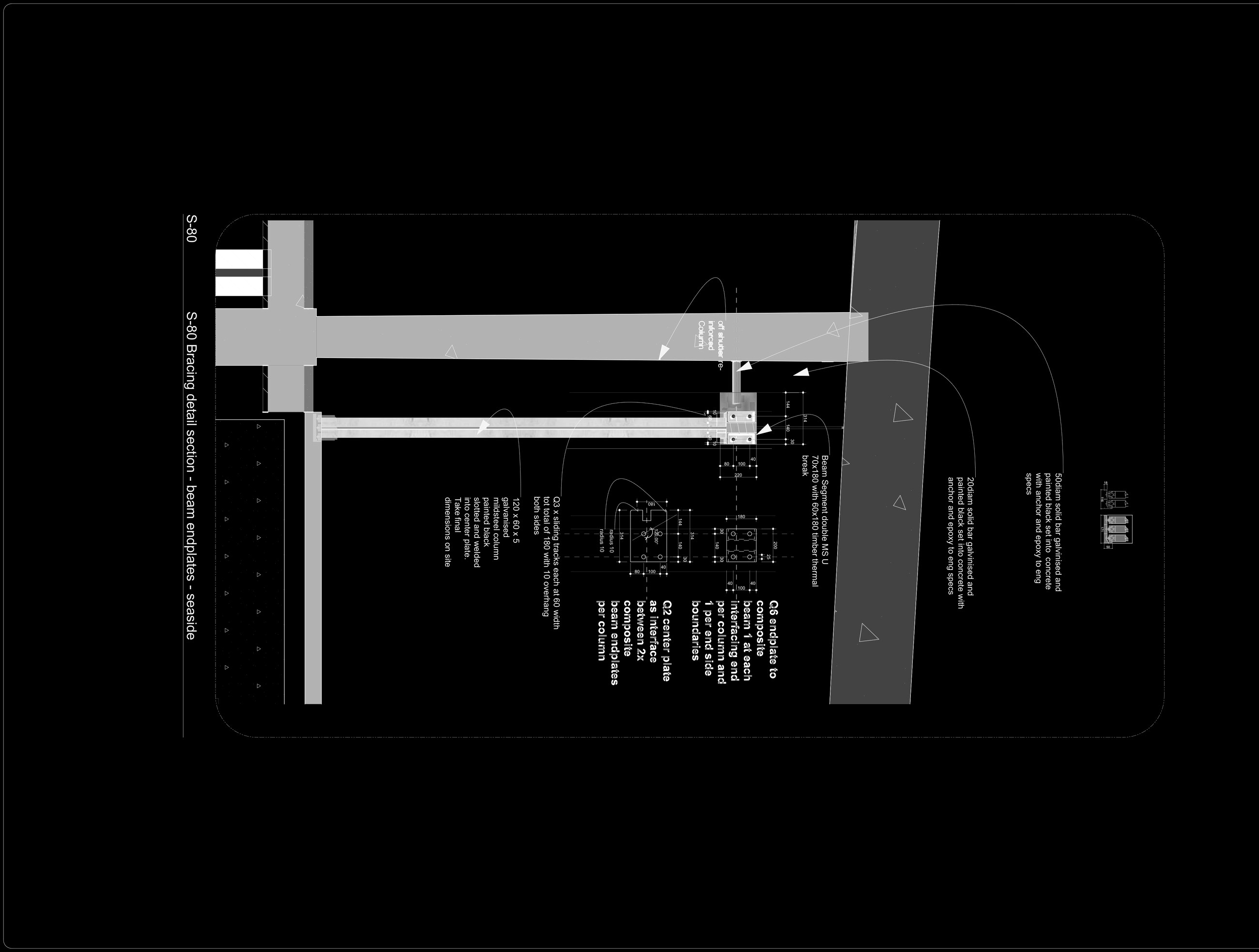 House Yzerfontein — glazing and soffit junction detail